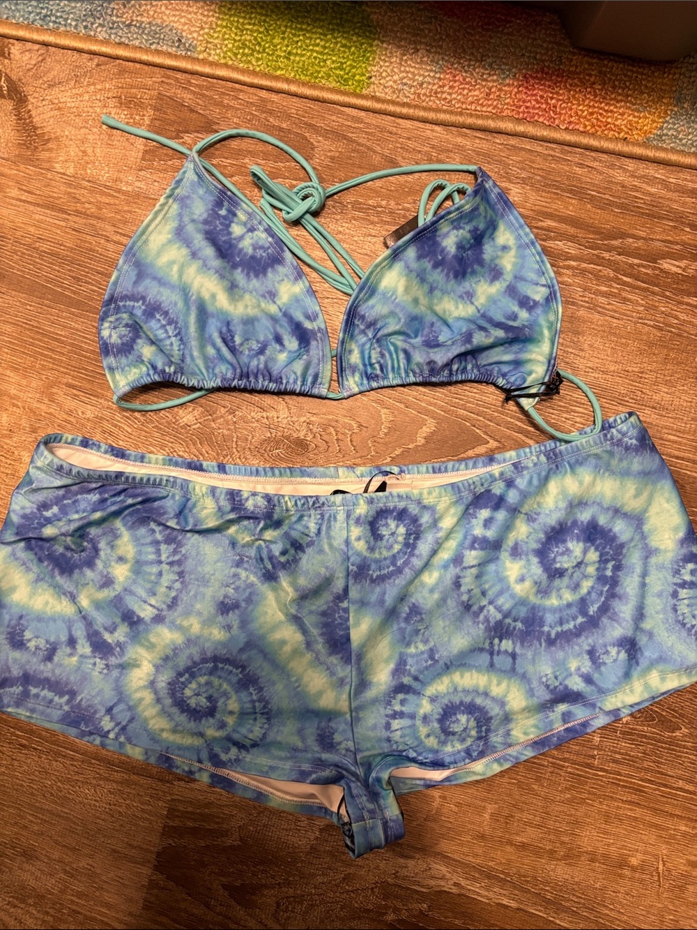 dELiA*s Blue & Aqua Tie-Dye Bikini Bottom
